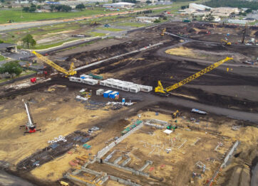 Aerial view of AIS Infrastructure site work at Tyndall AFB Zone 1